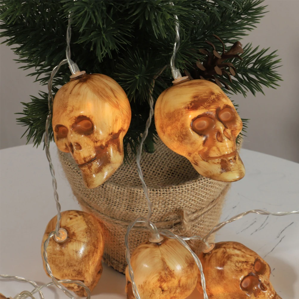 СВЕТОДИОДНАЯ Гирлянда в виде черепа уличное и комнатное украшение 10