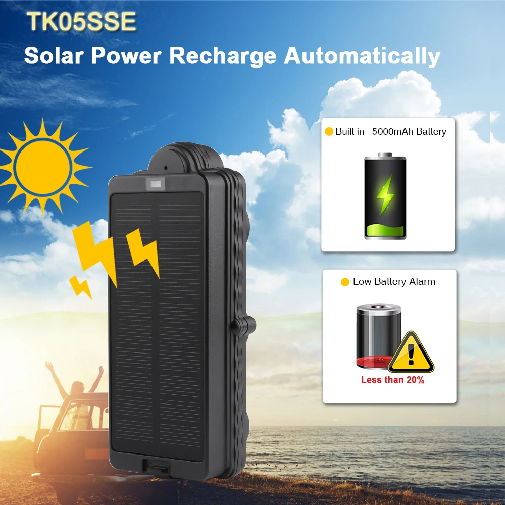 Gps трекер TK05SSE на солнечной батарее с защитой класса IP67|GPS-трекеры| |