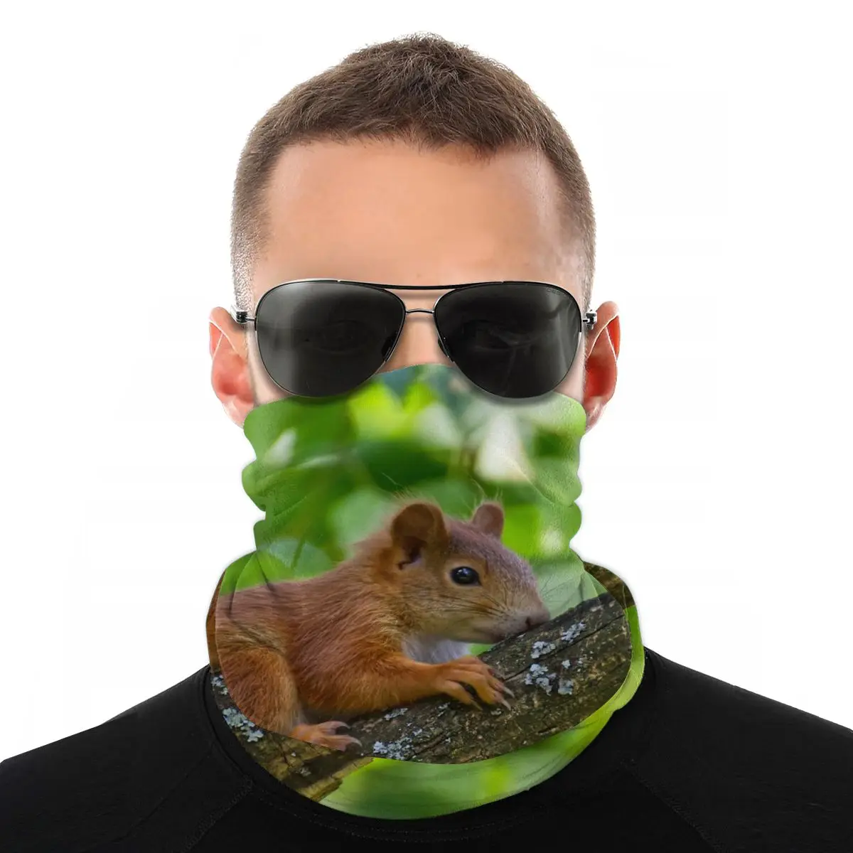 Шарфы в виде белки маска на половину лица модный шарф-труба унисекс банданы шею