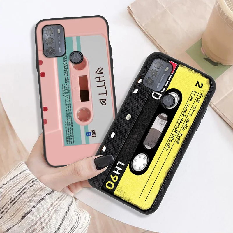 Vintage Cassette Tape Retro Case For Moto G Stylus 2021 Cases Cover Moto G Power G Play G30 G10 Edge S Cases Coque