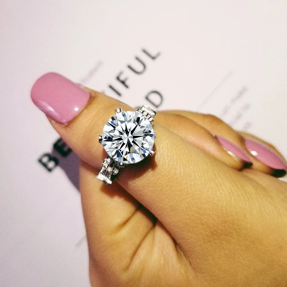 2018 Новый дизайн винтажные Роскошные Свадебные обручальные кольца с ореолом для