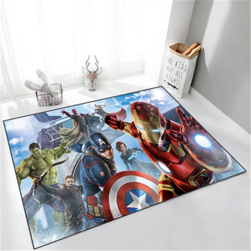 

Cartoon 80x160cm Baby Playmat Spiderman Home Carpets Welcome Foot Pad Bedroom Study Room Floor Rugs Room Decor
