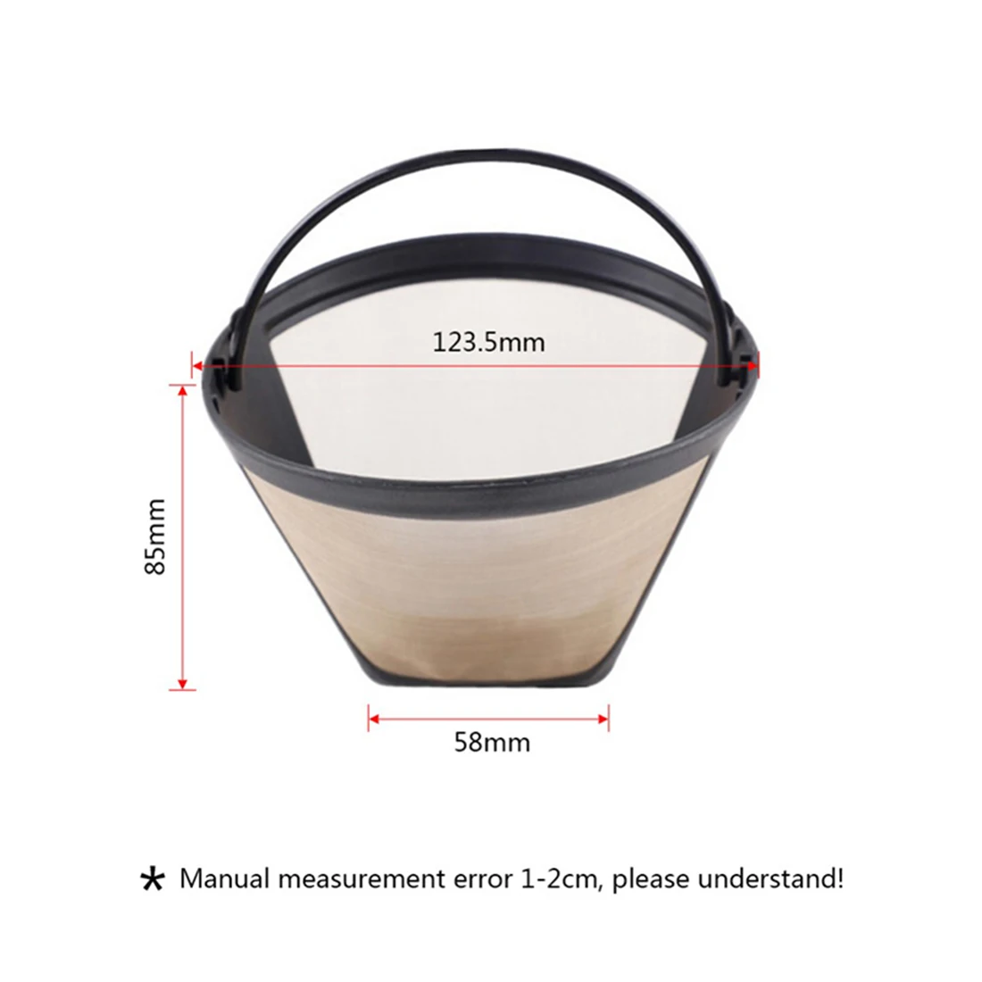 Моющийся фильтр для кофе в КОНУСНОМ стиле из нержавеющей стали многоразовый