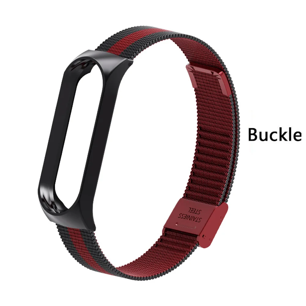 red Rovtop ремешок для Xiaomi mi Band 3 mi Band 3 ремешок для Xiaomi mi band 3 браслет для Xiaomi mi 3 магнитный металлический браслет из нержавеющей стали - Цвет: red