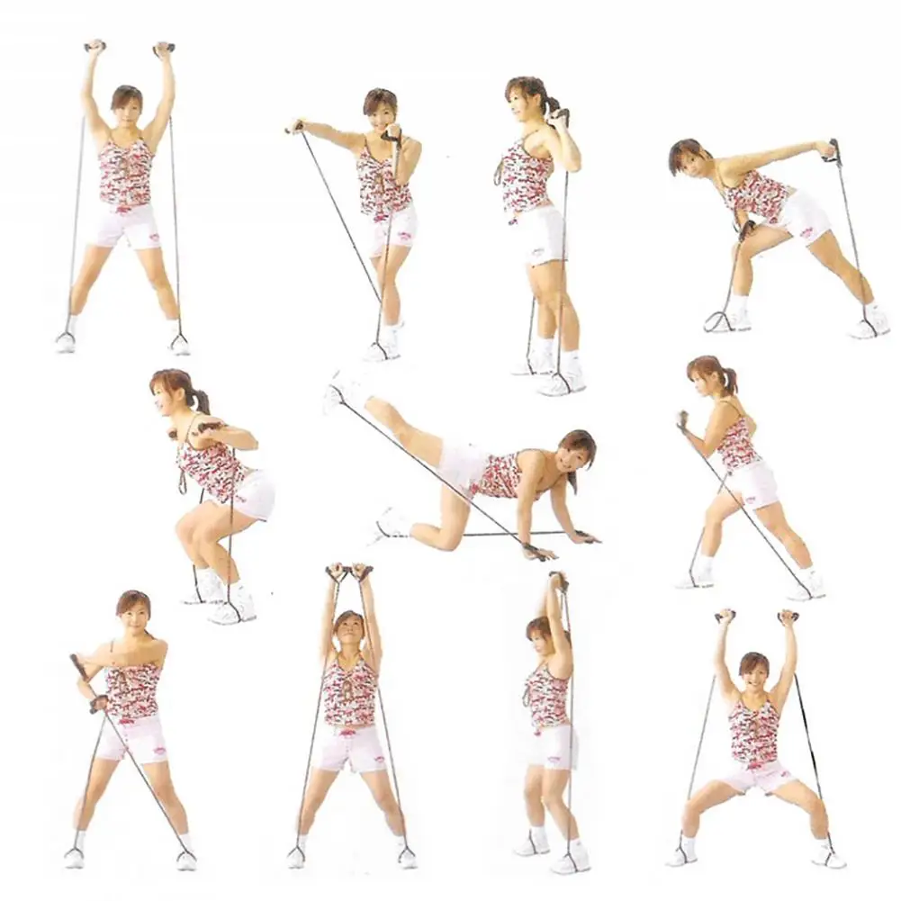 

1 Pair Women Yoga Pedal Pull Rope Fitness Workout Exercise Training Tensile Tube