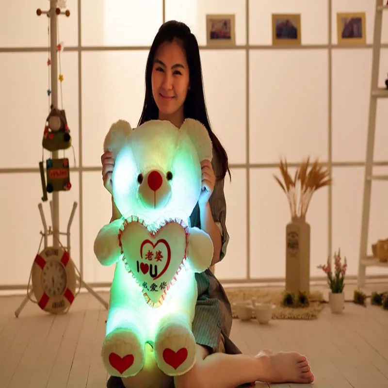 Милая плюшевая игрушка со светодиодной светильник кой 1 шт.|Плюшевые игрушки с