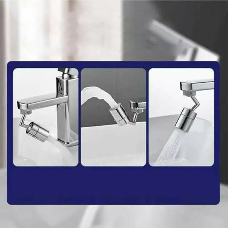Cabezal de pulverizaci&oacute;n Universal para grifo, filtro de grifo giratorio de 360 grados, aireador de agua, boquilla de grifo para cocina y ba&ntilde;o-3