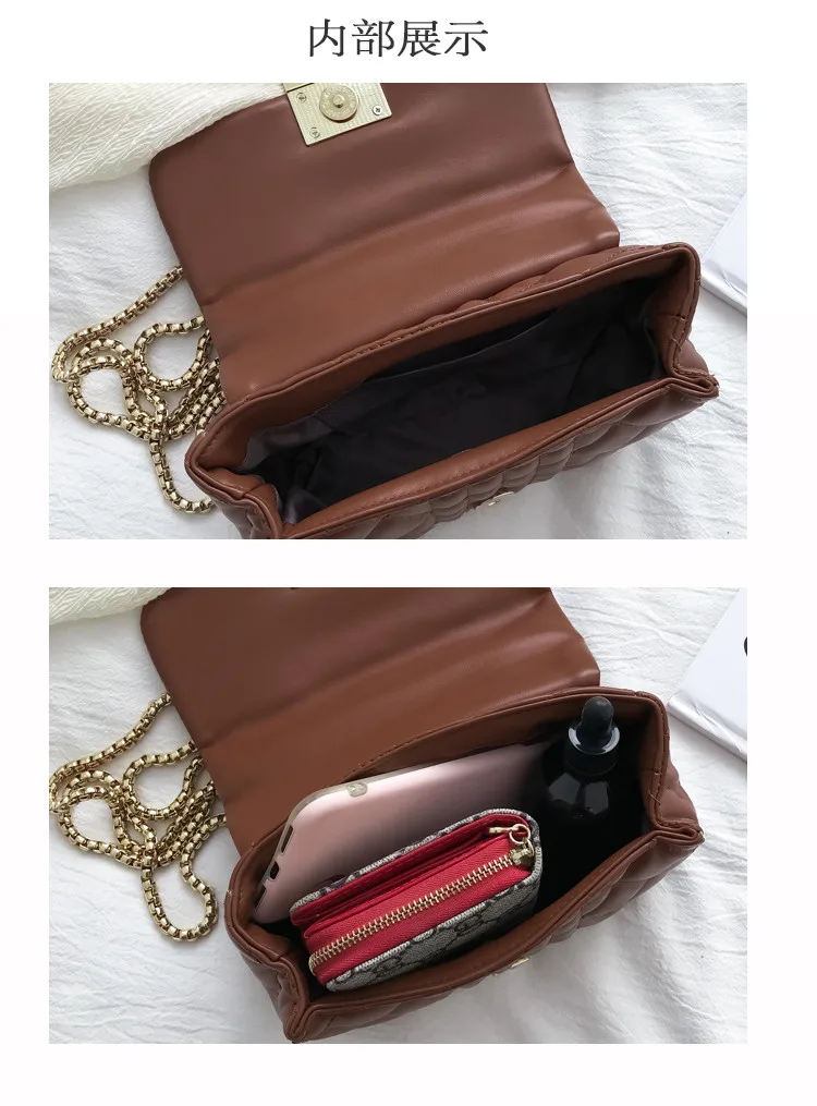 

Small PU Leather Flap Crossbody Bag for Women Fashion Luxury Brand Chain Single Shoulder bags ladies Handbags bolsas satchels