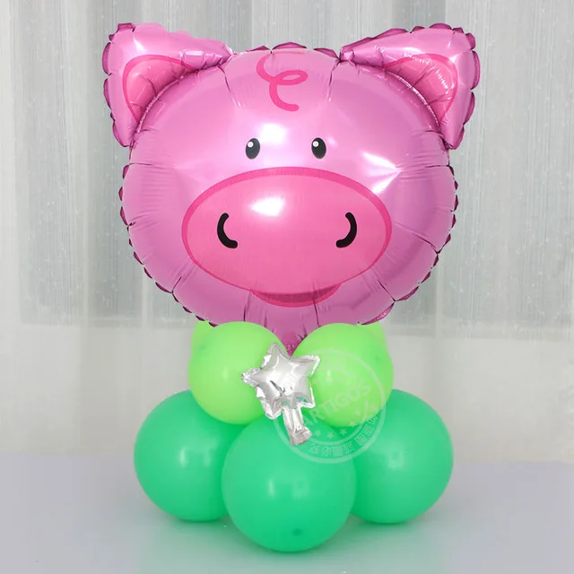 Воздушные шары из фольги в виде головы животного 64 см тигровые обезьяны львы