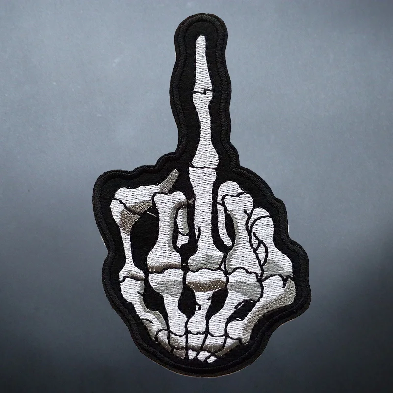 1 шт. нашивка с черепом скелетом на палец железные нашивки аппликация значок