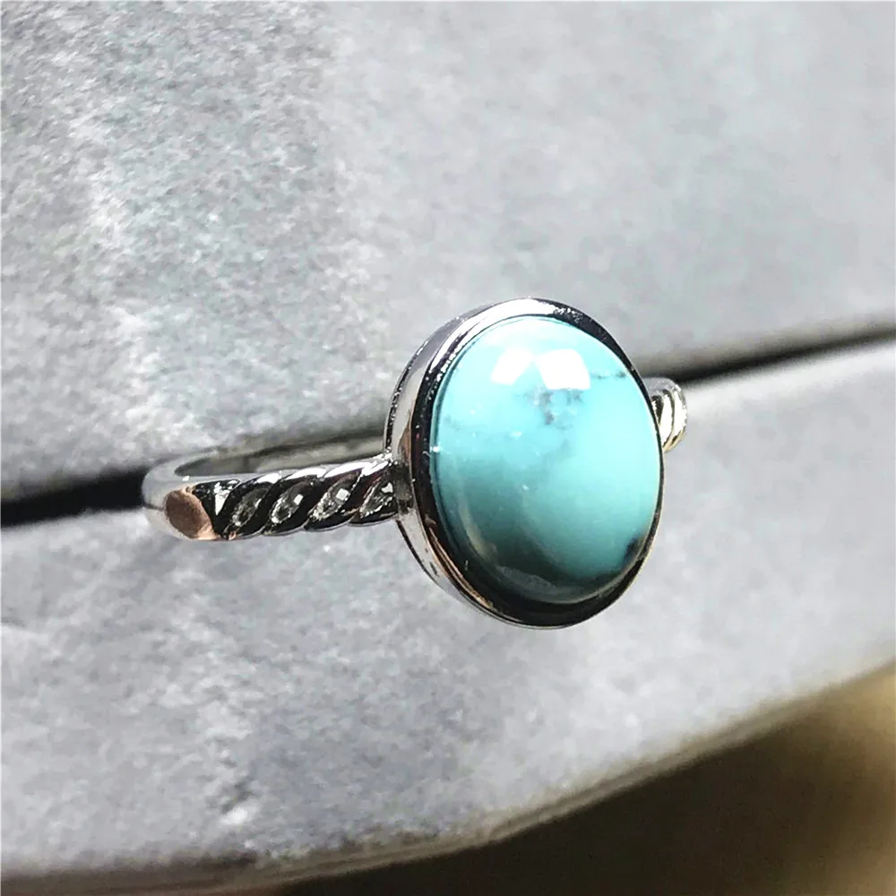 Женское кольцо с бирюзой регулируемый размер 11 Х9 мм|Кольца| |