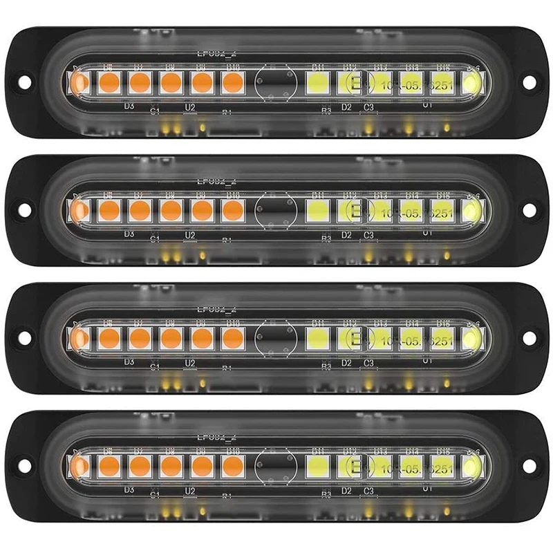 4 шт светильник полицейский стробоскоп Предупреждение 12 светодиодный мини