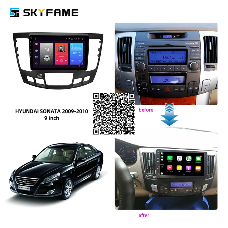 

SKYFAME 4+64G Car Radio Stereo For Hyundai Sonata 7 2009-2014 Android Multimedia System GPS Navigation DVD Player