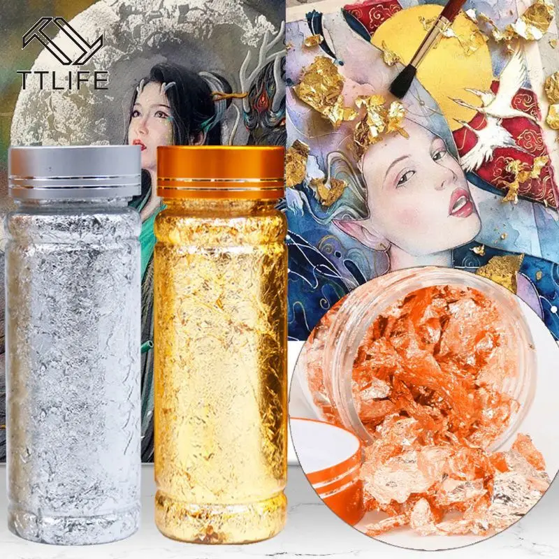 Блестящие золотые листья 3 г/10 г роскошные полимерные художественные украшения