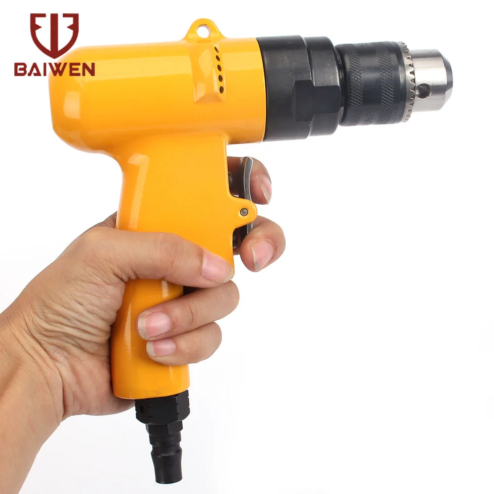 

BaiWen Air Drill Tool Reversible 3/8" Chuck High-speed 1800RPM Professional Rotation Pneumatic Drill Tools For Hole Drilling