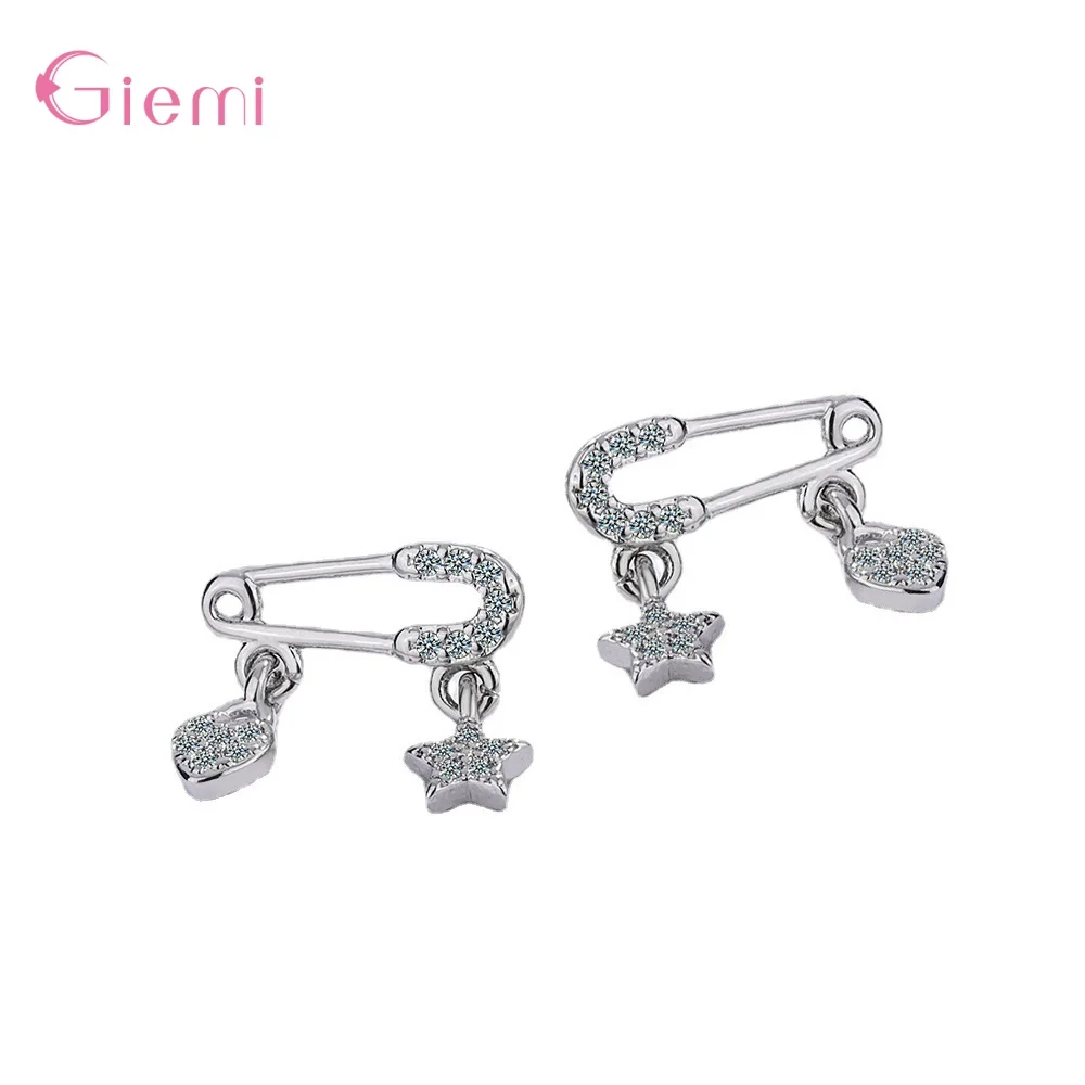 

Серьги-подвески женские из серебра 925 пробы, с фианитом