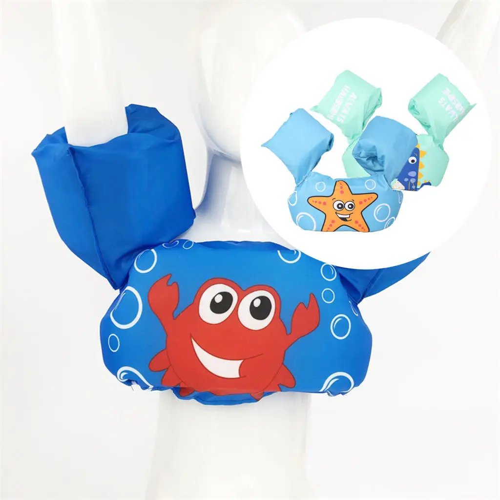 

2x Cartoon Baby Swim Vest Children Learn Swimming Training Swim Aid Floats