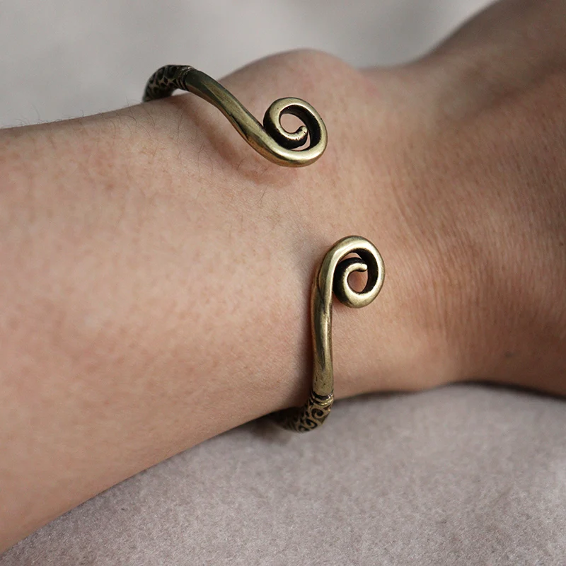 Латунный китайский супер герой король обезьяны обруч-браслет Античный медный