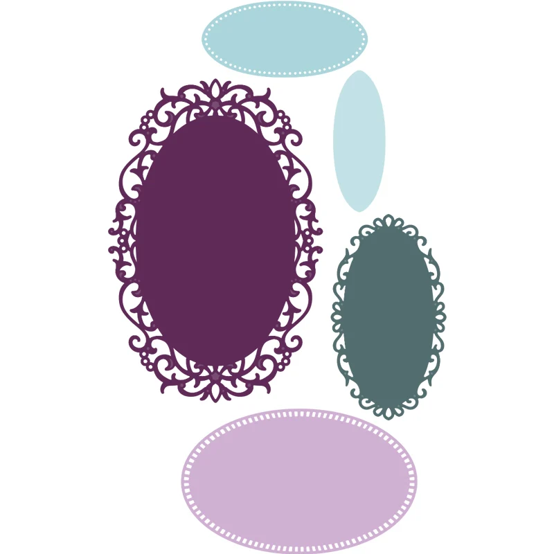 Металлические Вырубные штампы в овальной оправе стиле ретро вырубные границы
