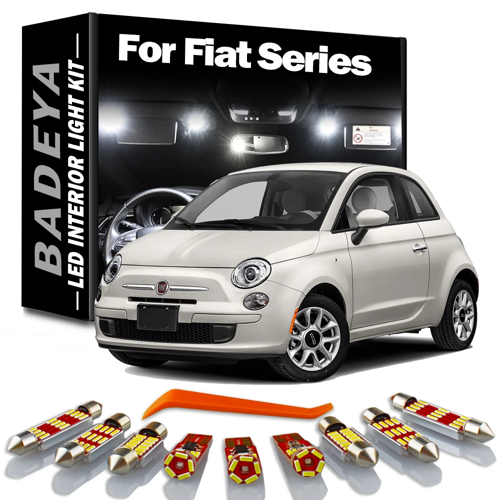 

BADEY Canbus для Fiat Bravo 1 2 500 500L 500X 500E 500C Panda 2 3 Tipo Freemont Multipla Sedici Stilo Светодиодная лампа для освещения салона автомобиля Kit