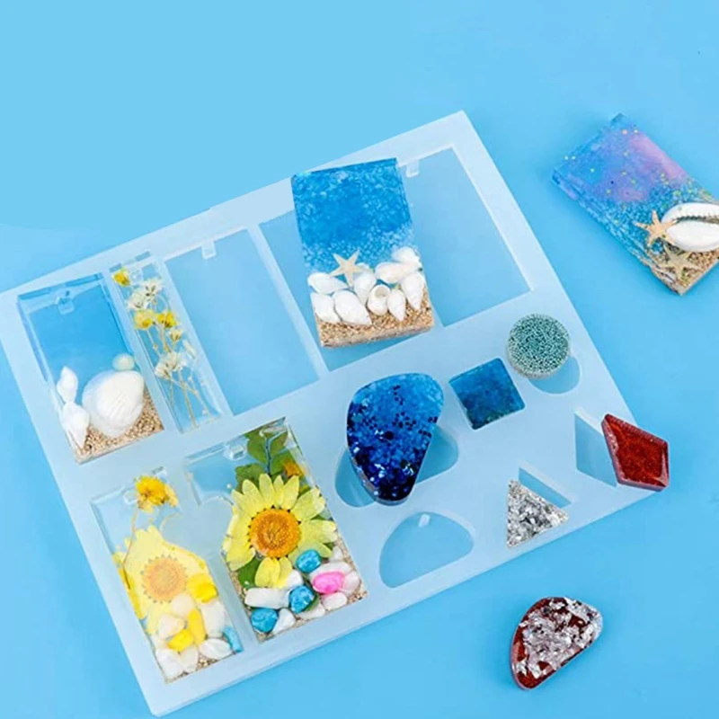 

1 Set Crystal Epoxy Resin Mold Earrings Pendant Bracelet Silicone Mould Handmade DIY Crafts Jewelry Casting Tool