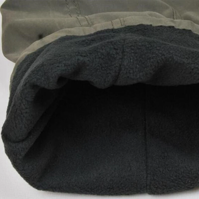 Зимние Утепленные флисовые брюки мужские повседневные хлопковые комбинезоны