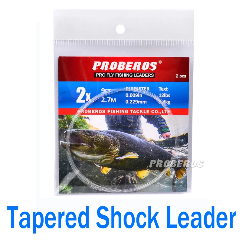 Buy Tapered Shock Leader Tippet 2.7M/ 9FT 0X-6X Fly Fishing Line Nylon Sub-wire Variable Diameter Sub-line Fishline Pesca FD201 on