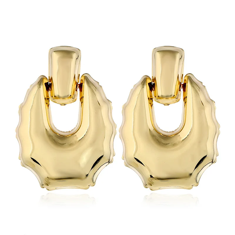 Женские серьги сердечки ZA европейские богемные металлические золотого цвета