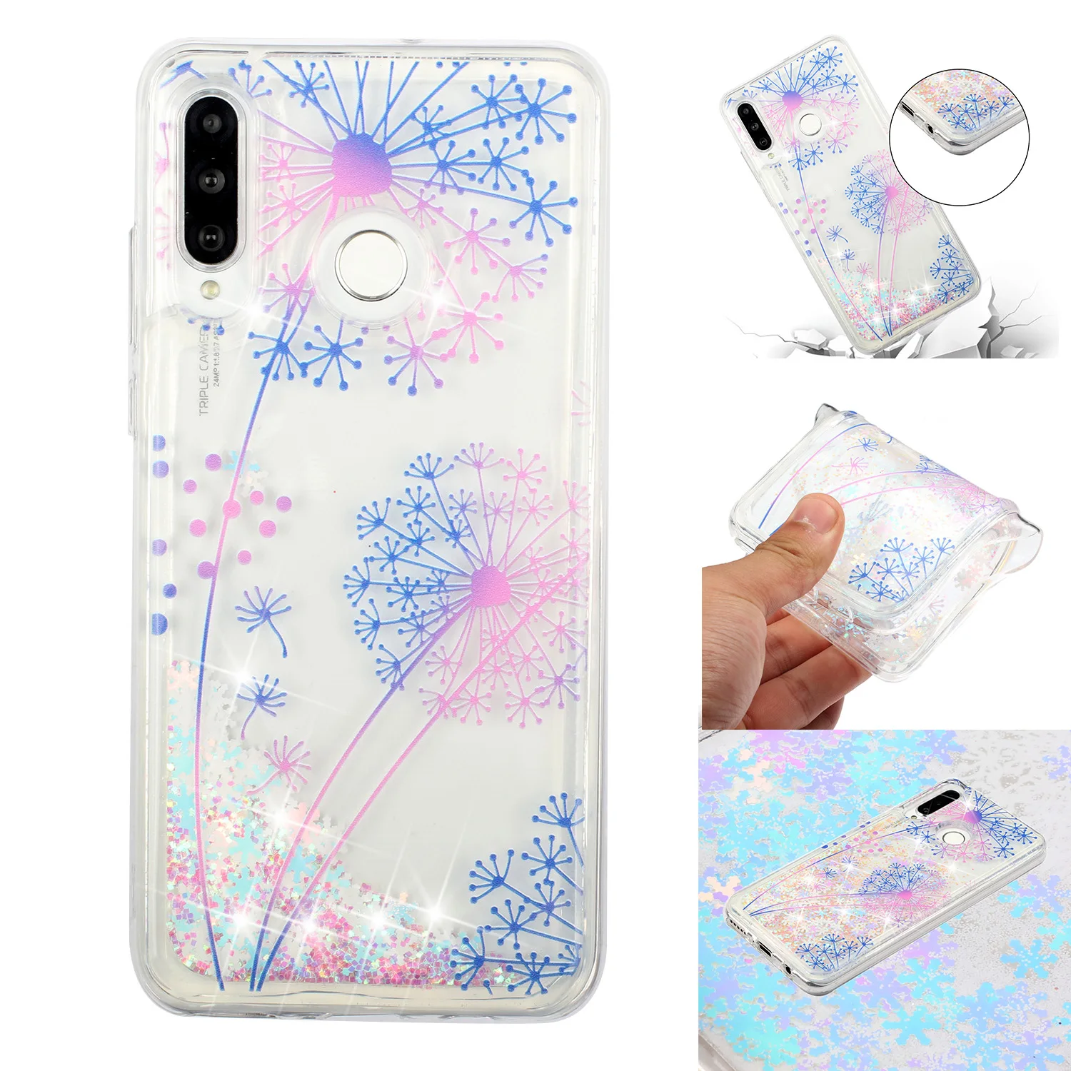 Чехол с зыбучим песком и единорогом для Huawei P30 lite pro чехол телефона honor 10 8C 8X Y7 2019