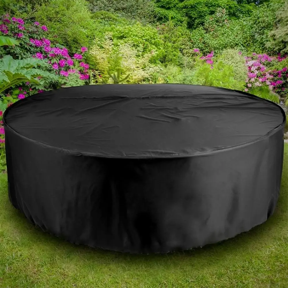 

Table Chair Set Dust Cover Outdoor Garden Patio Large Round Waterproof Furniture Protector