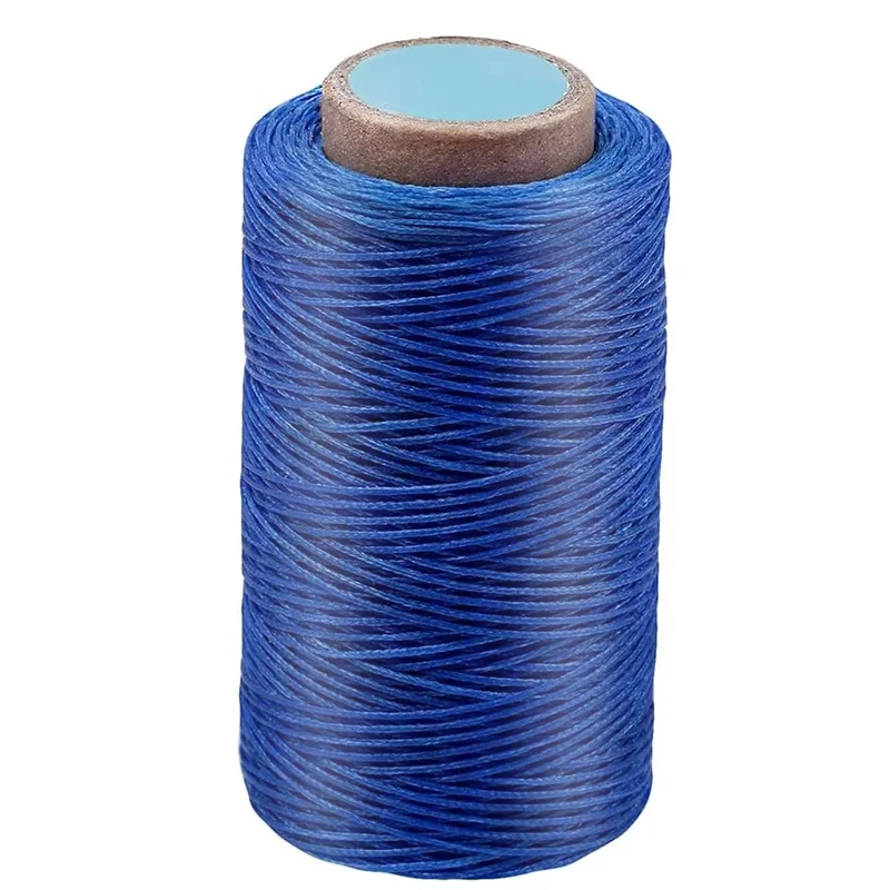 

LMDZ 284Yards Blue Leather Sewing Waxed Thread,Durable Long Stitching Thread for Leather DIY Craft,Leather Projects