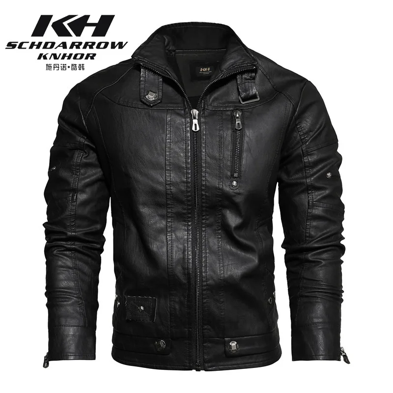 

Autumn and winter men's leather clothes New Retro Leather Jacket trend high quality men's PU coat European and American nostalgi