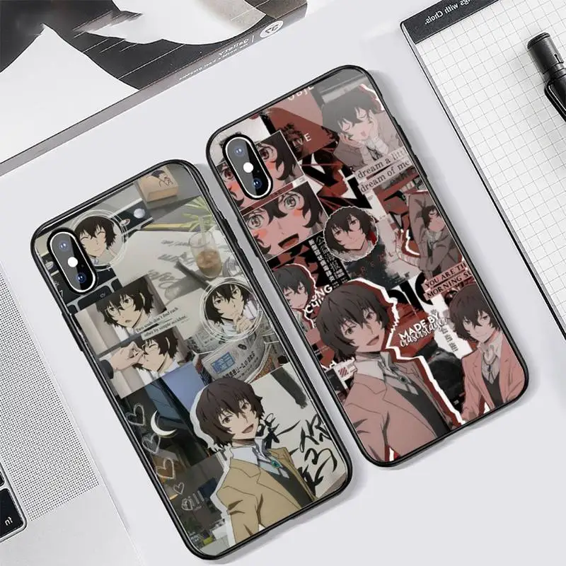 

Bungo Stray Dog Anime Phone Case Tempered glass For iphone 6 7 8 plus X XS XR 11 12 13 PRO MAX mini