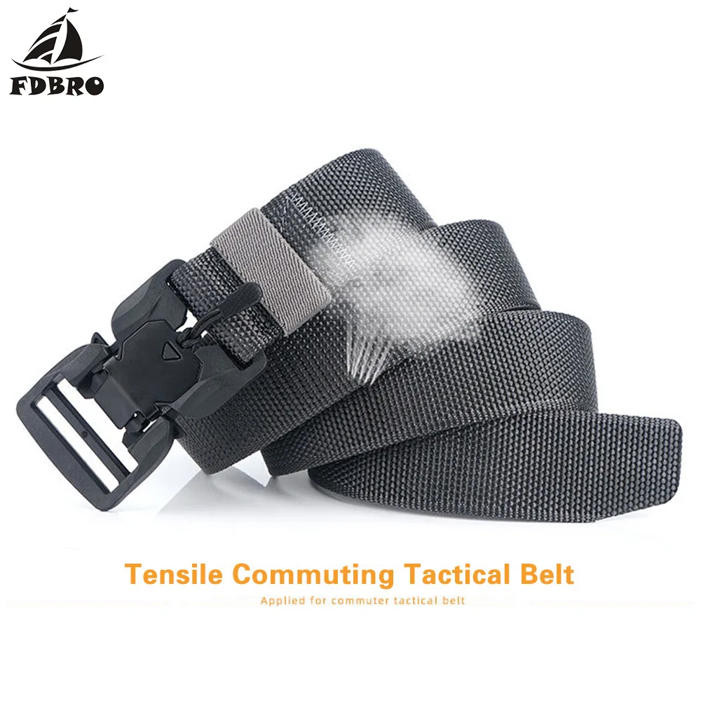 FDBRO боевой ремень с магнитной пряжкой тактический военный Регулируемый из