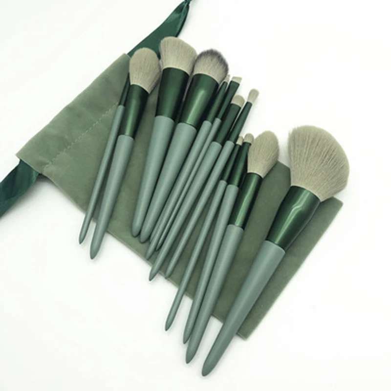 Makeup Brush Set Super Soft Face Eyeshadow Foundation Eyeliner Eyelash Lip Pouched Beauty Tool Net Red Concealer | Красота и здоровье