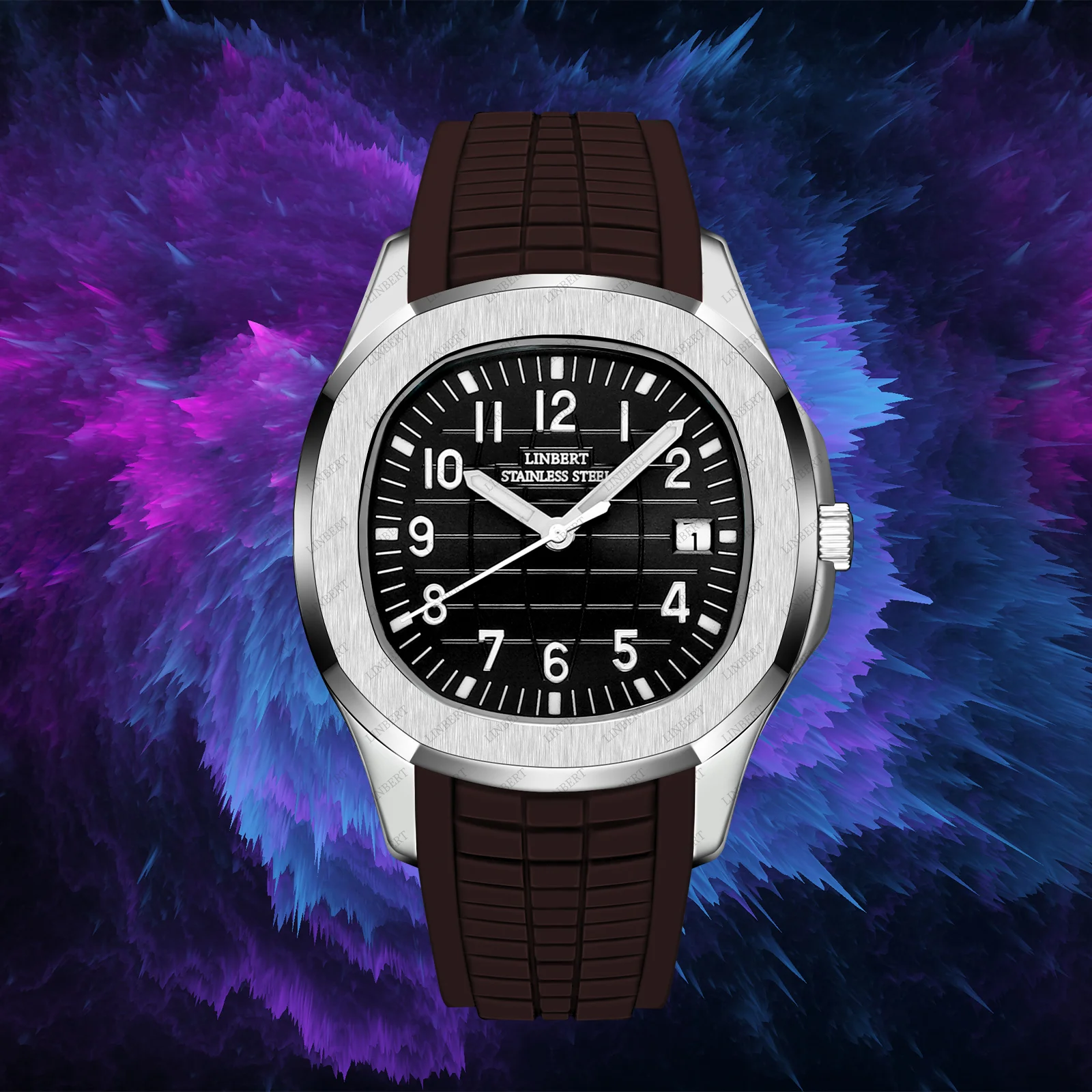 2021 Patek Red Men's Watch Top Luxury Brand Relógio Mecânico Sapphire Waterproof Mechanical Watch Men's Fashion Sports 316 Steel