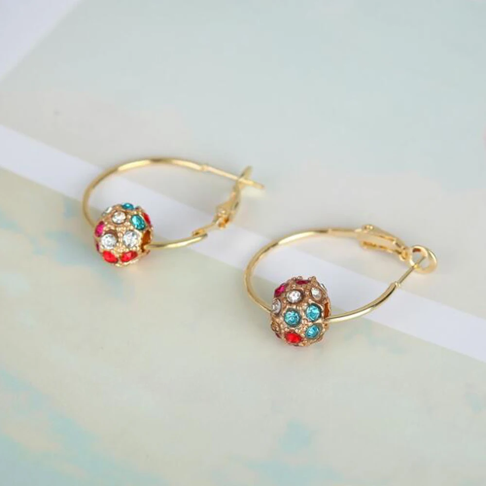 

Earrings fashion jewelry crystal ball earrings ladies party wedding jewelry high quality earrings Oorbellen wholesale
