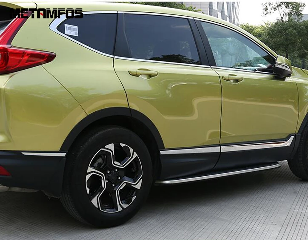 Для Honda CRV 2017 2018 2019 хромированные боковые дверные полосы юбки для тела формовочная
