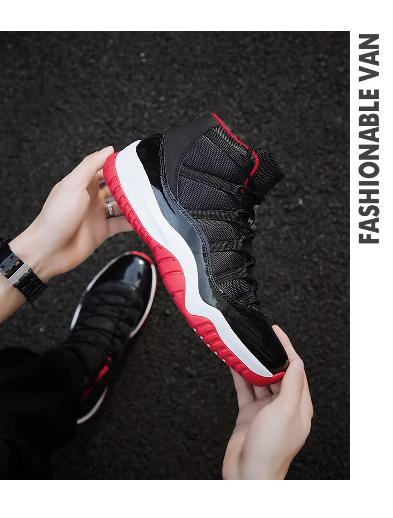 Новинка мужские баскетбольные кроссовки Jordan 1 мужские и женские амортизирующие дышащие баскетболист Джордан Ретро 11 высокие спортивные тренировочные ботинки