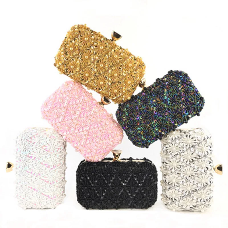 2019 модные вечерние сумки с блестками цветной бисер Женские официальные сумка на