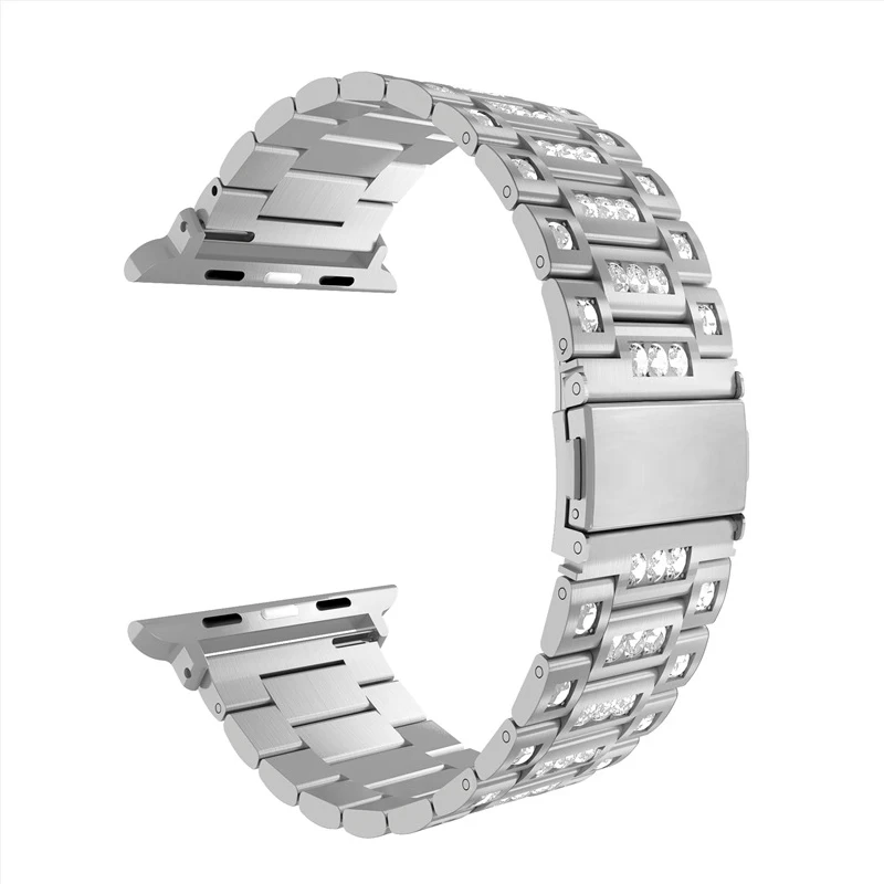 Ремешок для часов Apple watch роскошный браслет из нержавеющей стали 44 мм 40 42 38 |
