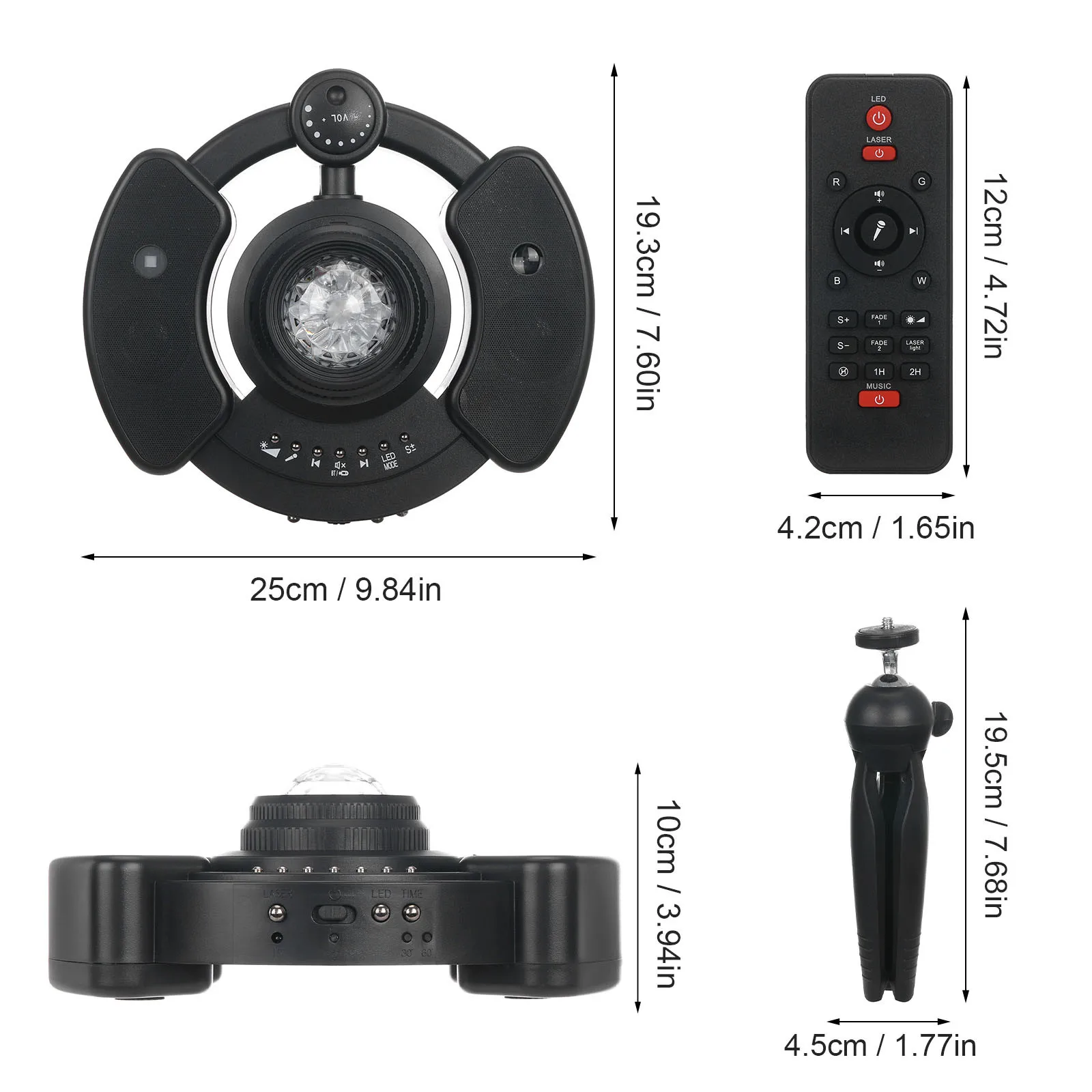 

Led Lightful Galaxy Star Night Light Projector With Adjustable Tripod Stand Ufo Led Music Night Light For Kid Bedroom Lamp Usb