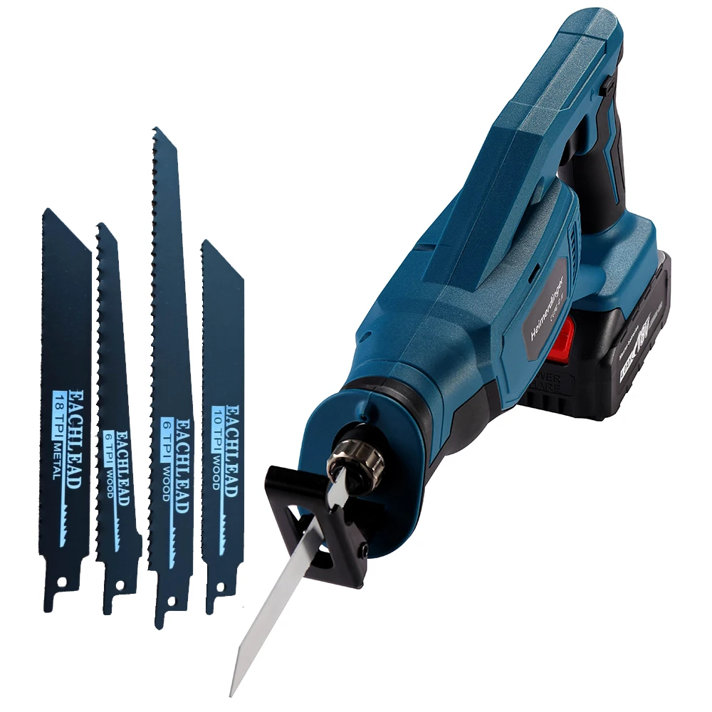 18V Lithium battery reciprocating saw 18v cordless with two 4.0 Ah batteries |