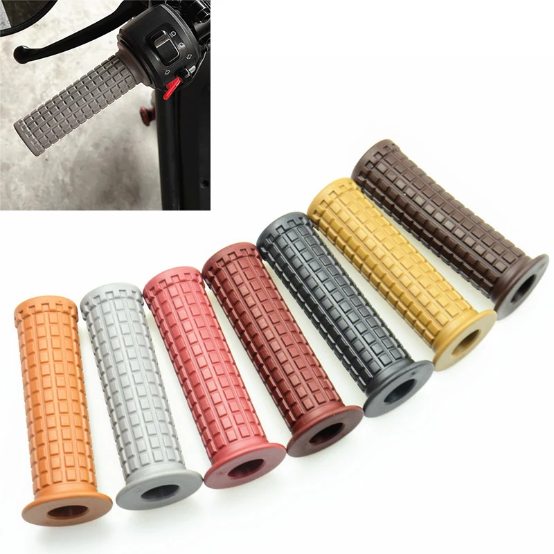 

Резиновые мотоциклетные ручки для Yamaha Suzuki Honda Harley Vespa Ducati, универсальные мотоциклетные ручки 22 мм, неразрушающая установка