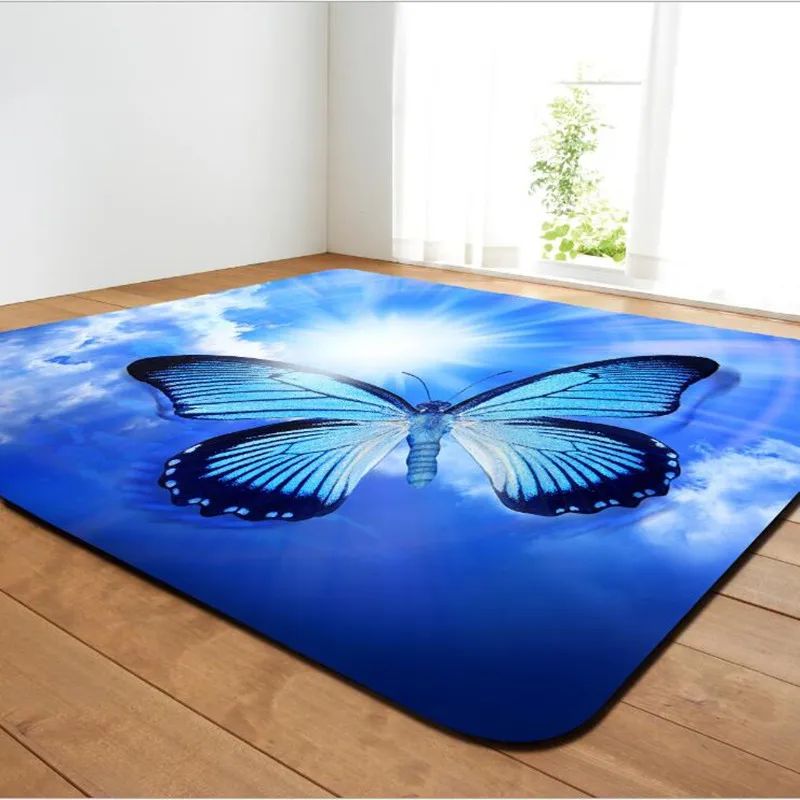 

Hhigh Definition Butterfly Painting Rugs And Carpets For Living Room Home Decor Anti-slip Mats Rugs Bedroom Rectangle Warm Floor