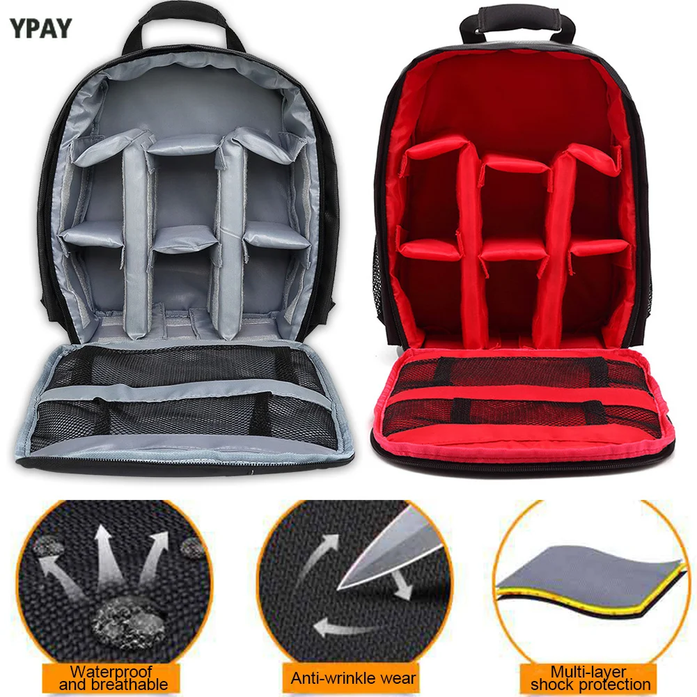 waterproof slr backpack digital camera bag outdoor multi function shockproof camera backpack for nikon canon slr camera lens bag free global shipping