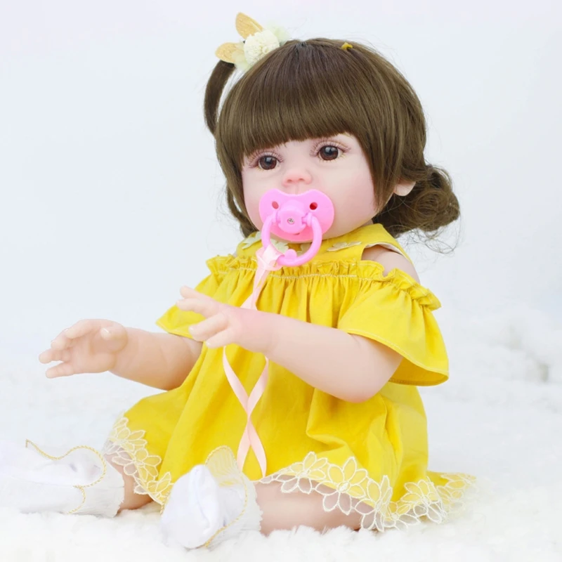 

Baby Simulation Doll 53CM Humanoid Toy Silicone Reborn Realistic Drinking Water Pee Lifelike Newborn Feeding Bathing