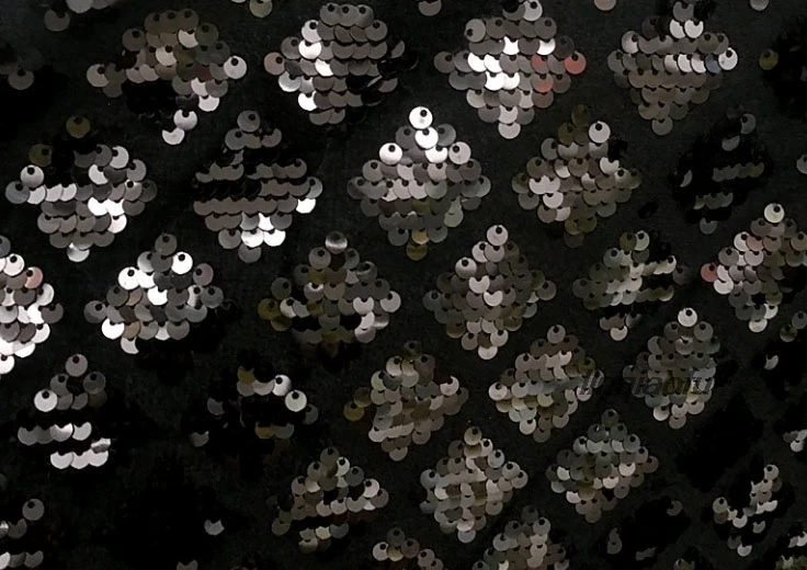 High-end apparel fabric Velvet bottom diamond plaid sequined Dress dress performance clothing fashion | Дом и сад