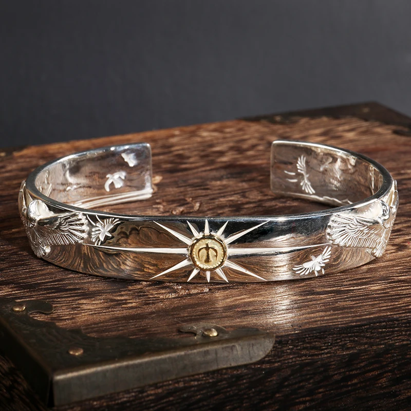 

Новый стильный дизайн ручной работы Китти браслет модный серебряный браслет в ретро стиле для мужчин и женщин ювелирные аксессуары