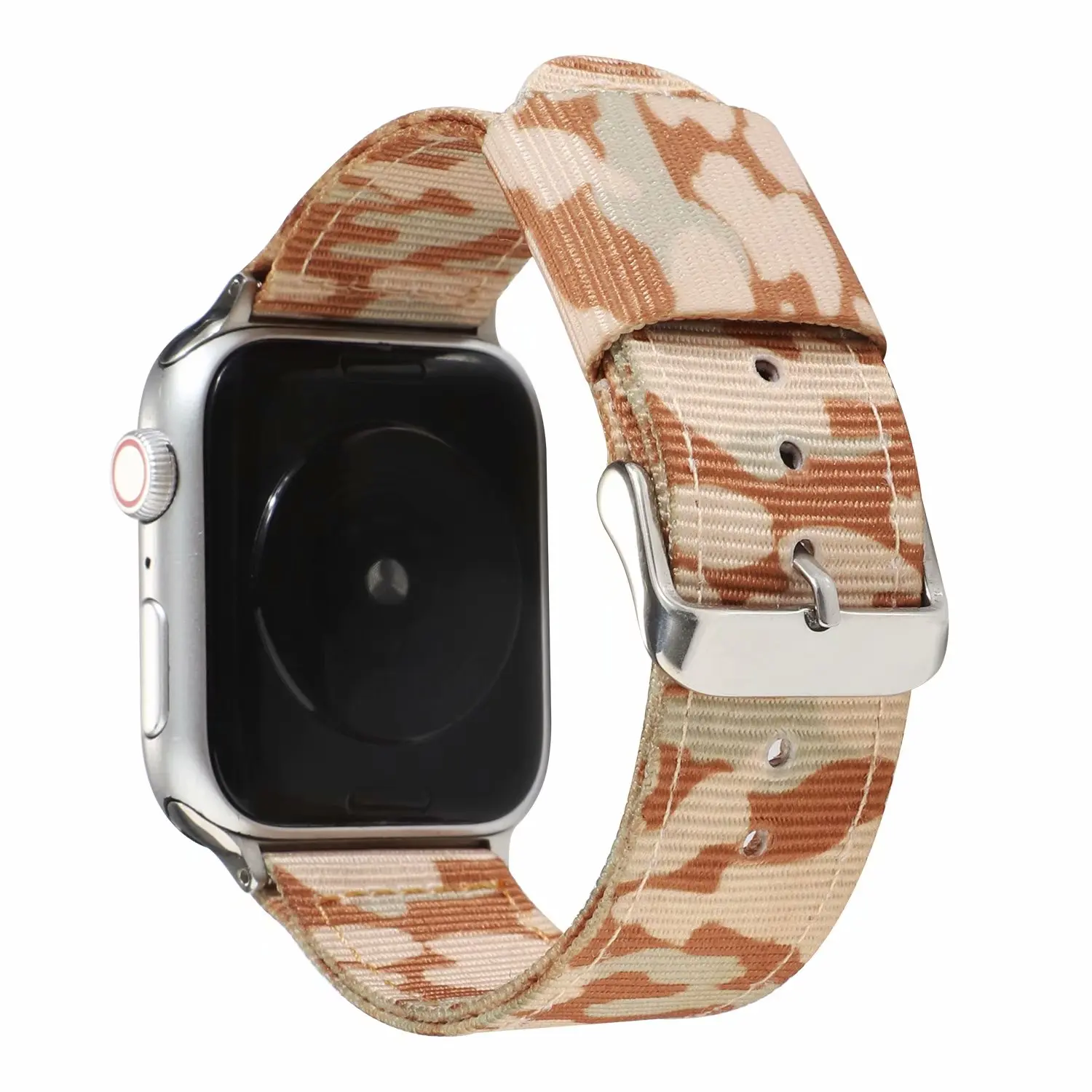 Camouflage Nylon Strap for Apple Watch Band 42 44mm 38 40mm Breathable Canvas Bracelet iWatch Series 6 5 4 3 2 1 Watchband | Наручные